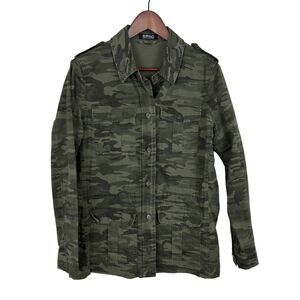 Buffalo David Button Army Camo Anorak Military Jacket Women's Medium